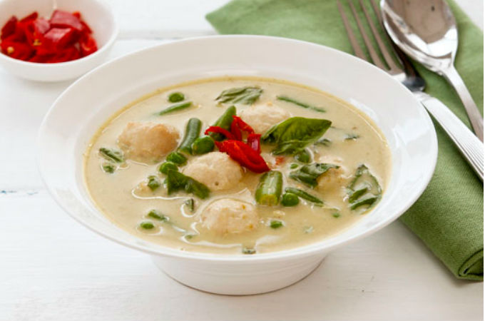 চিকেন রাইস বল স্যুপ
