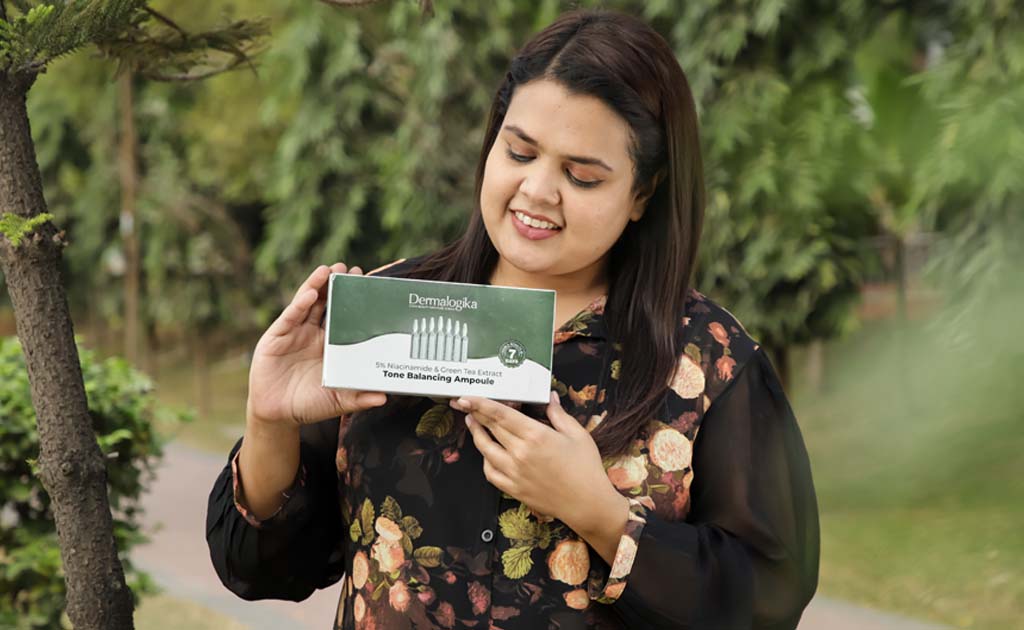 নিয়াসিনামাইড ও গ্রিন টি সমৃদ্ধ অ্যাম্পুল দিয়ে হবে আনইভেন স্কিনটোনের সল্যুশন!