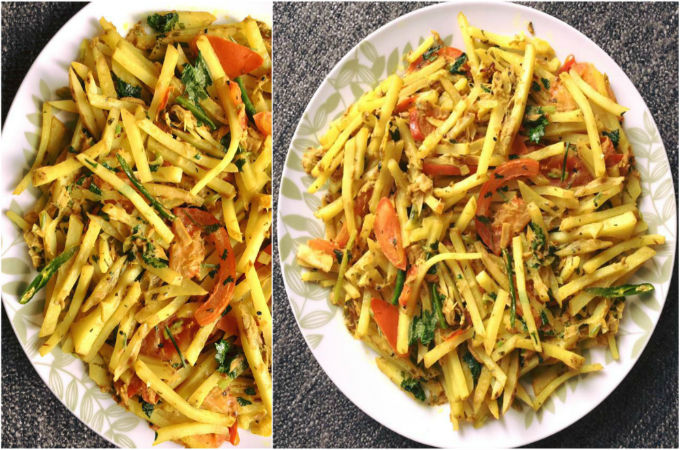 টুনা দিয়ে আলুর চচ্চড়ি!