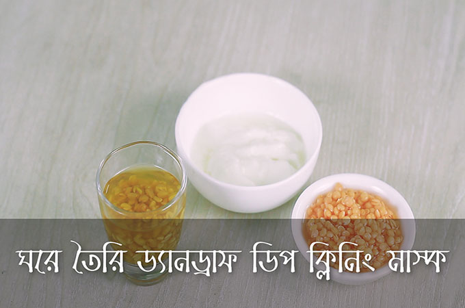 ঘরে তৈরি ড্যানড্রাফ ডিপ ক্লিনিং মাস্ক