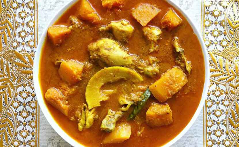 সাতকড়া ও মিষ্টি কুমড়া দিয়ে মুরগির ঝোল!
