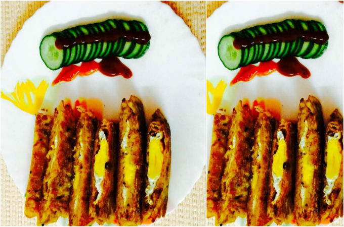 বিকেলে চায়ের  সাথে ঝাল ঝাল ডিমের পান্তোয়া!