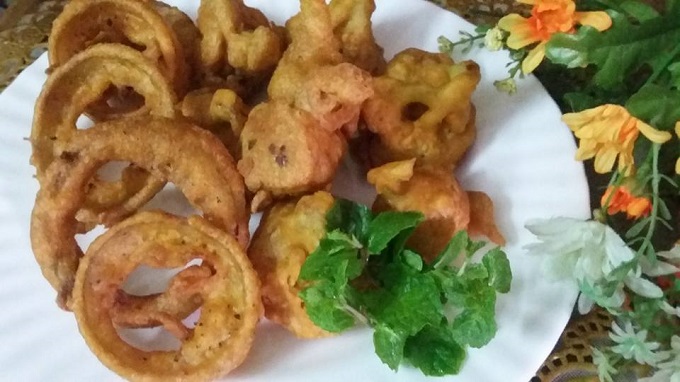 ক্রিস্পি কলিফ্লাওয়ার এন্ড ক্রিস্পি অনিয়ন রিং