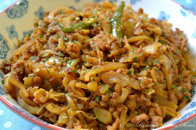 কিমা দিয়ে বাঁধাকপি ভাজি