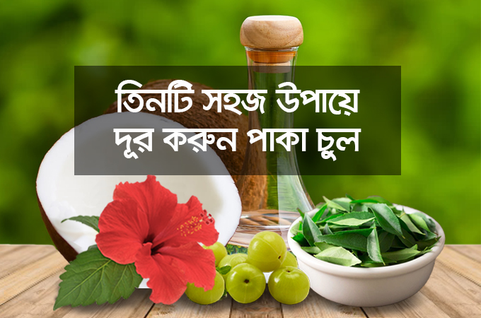 ৩ টি সহজ উপায়ে দূর করুন পাকা চুল