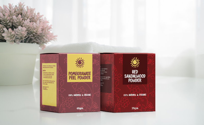 rajkonna pomgranate peel poweder and red sandalwood powder