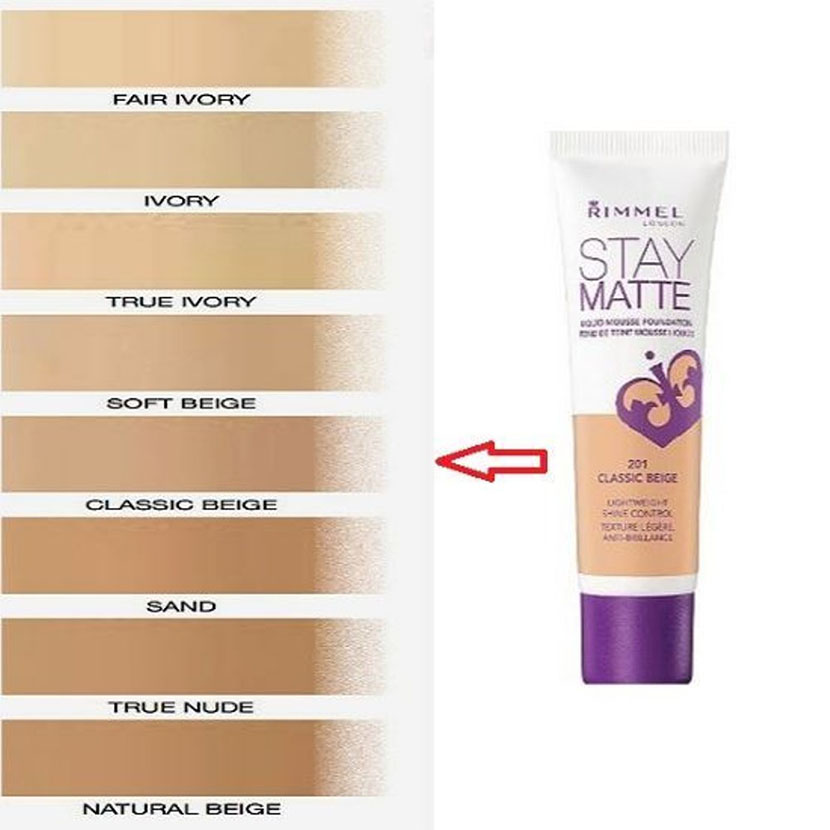 তৈলাক্ত ত্বকের মেকআপে Rimmel Stay Matte Liquid Mousse Foundation - shajgoj.com