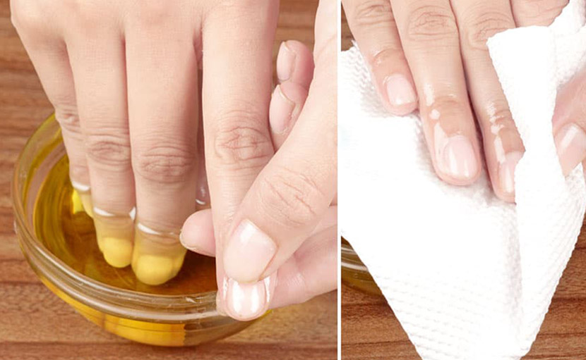 olive oil and lemon for nail care1