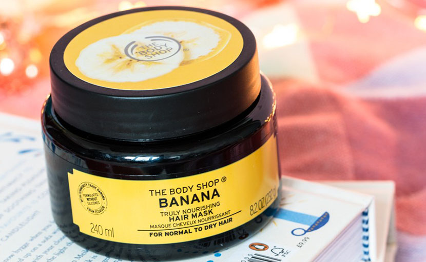 চুলের পুষ্টি জোগাতে The Body Shop Banana Truly Nourishing Hair Mask এর পাকেজিং এর ছবি - shajgoj