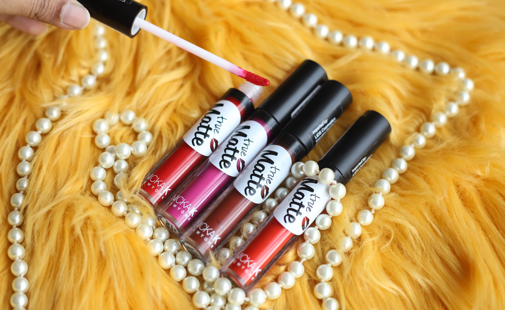 4 shades of Nicka K New York True Matte Lipstick