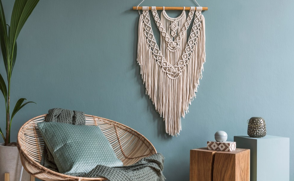 Haz una decoración de pared de estilo boho muy fácilmente para decorar la casa